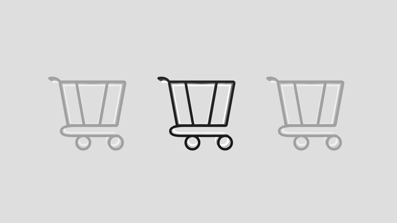 Иконка покупательской тележки, символизирующая интернет-магазины.
