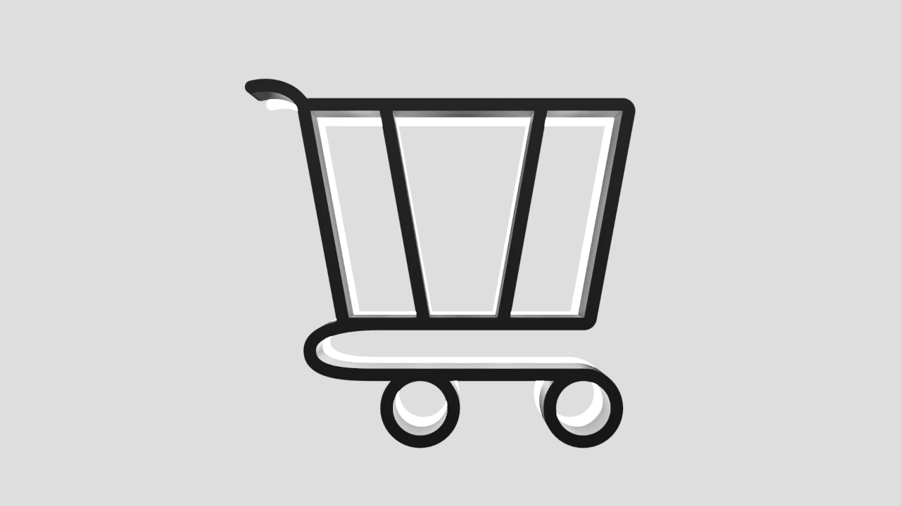 Иконка покупательской тележки, символизирующая интернет-магазины.